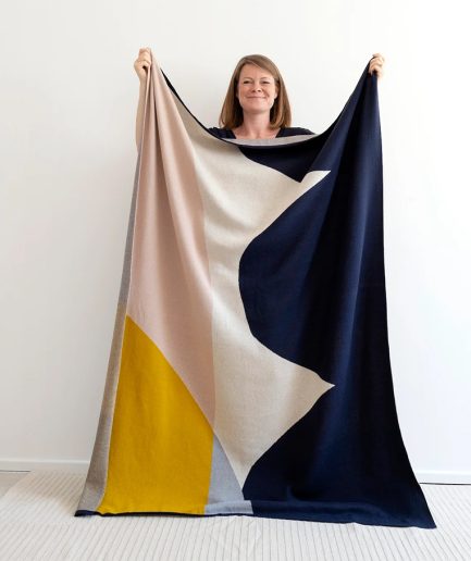 Sophie Home - katoenen plaid Stille pink&ink