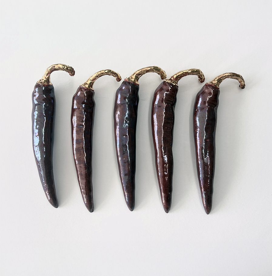 Sibrich Veenland - aubergine met gouden steeltje