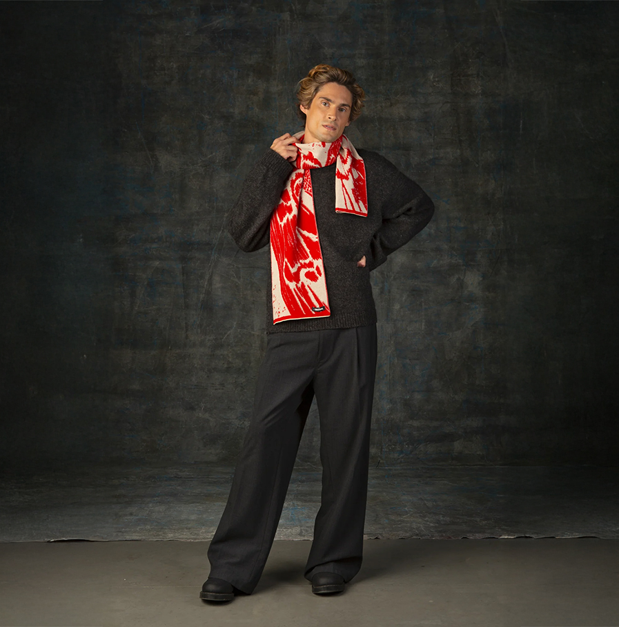 Wolvis - sjaal Aurata poppy midi