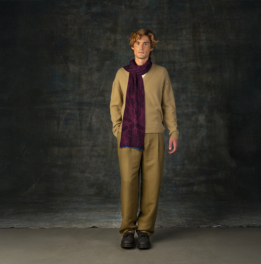 Wolvis - sjaal Cerura blackberry midi