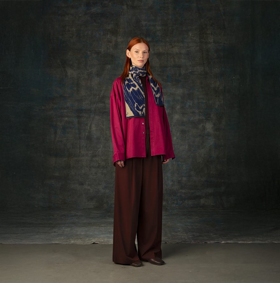 Wolvis - sjaal Aurata indigo mini