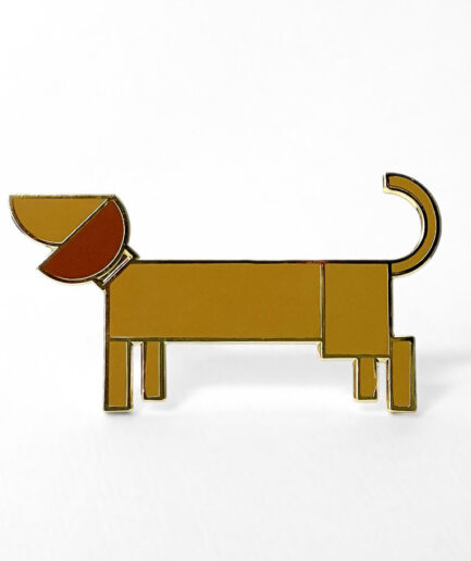 Michael Barnaart - broche teckel bruin