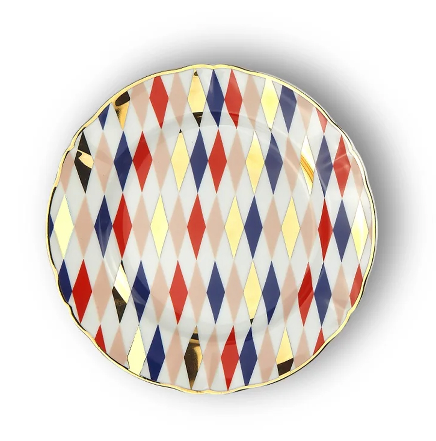 Bitossi Home - dessert plate 'Quadri'