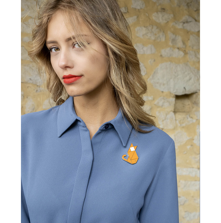 Michael Barnaart - broche kat, ginger