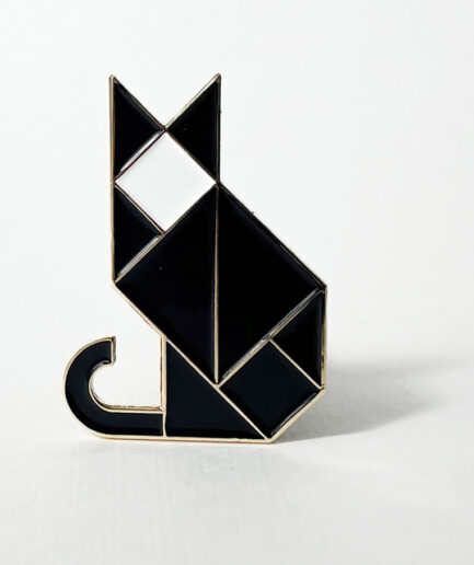 Michael Barnaart - broche kat, zwart