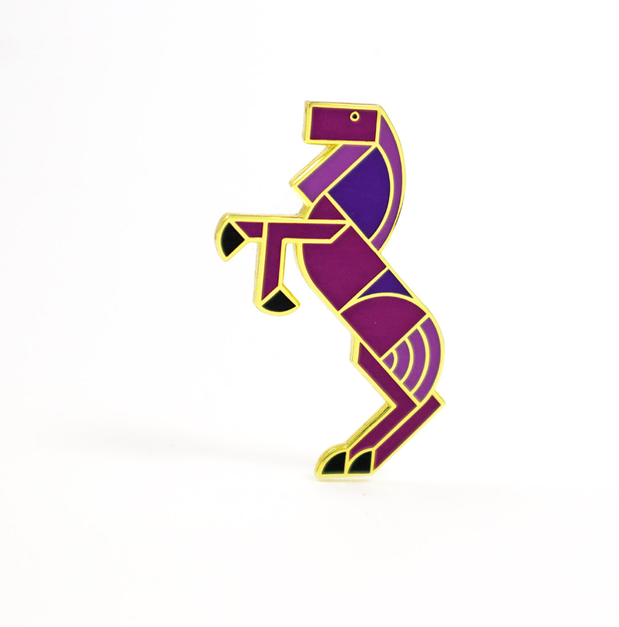 Michael Barnaart, broche paard amethyst