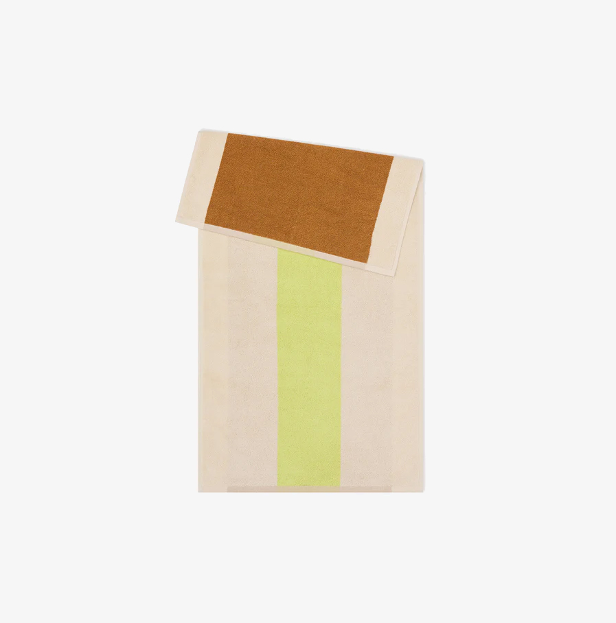 Suite702 - handdoek dark lime/toffee