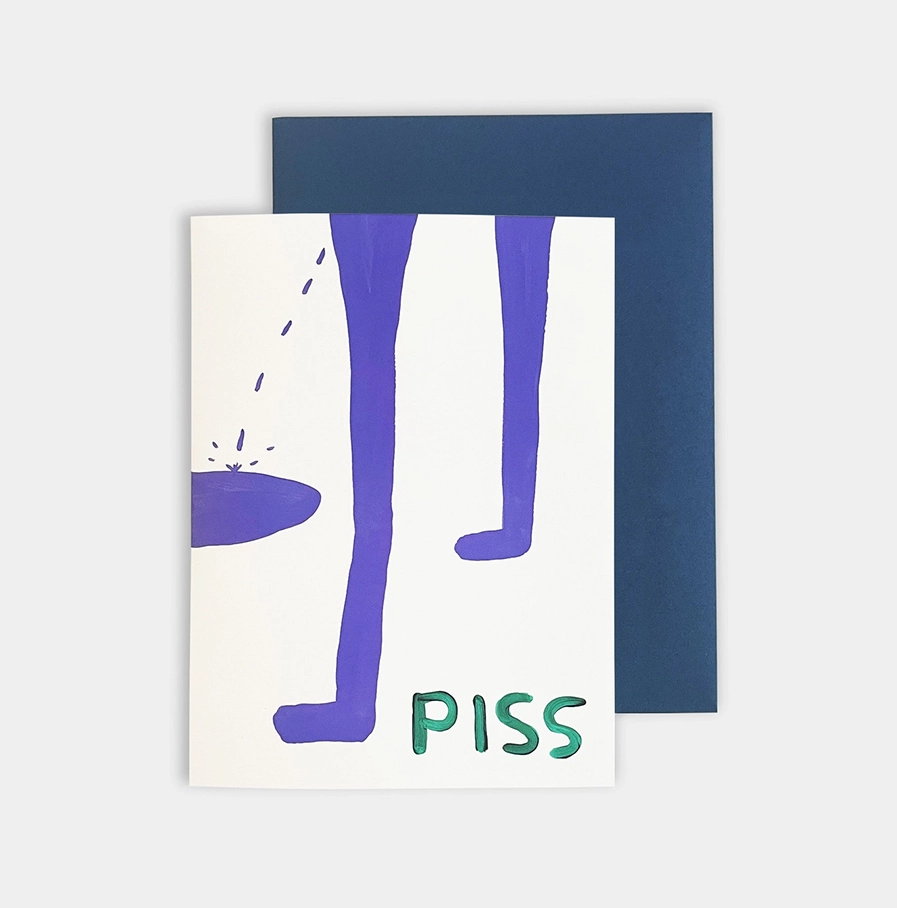 David Shrigley muziekkaart 'Piss'