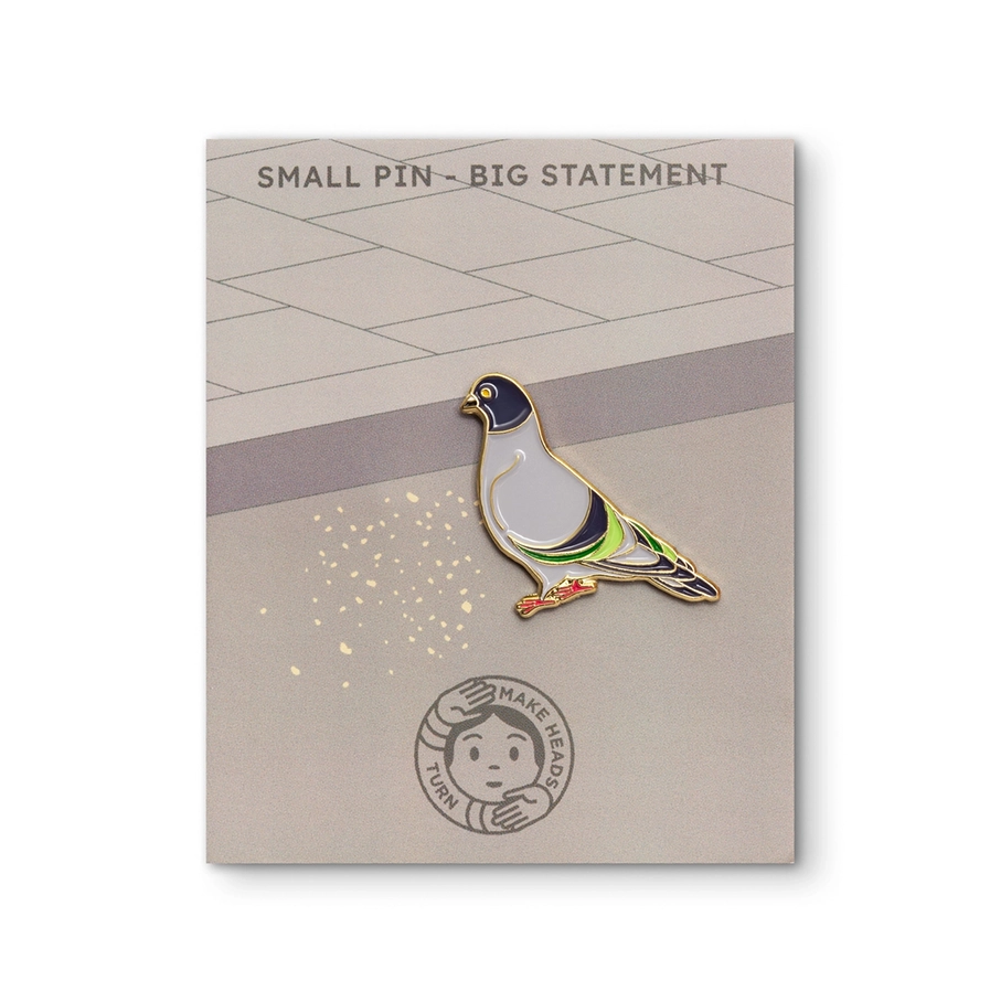Emaille speldje Pigeon van Make Heads Turn