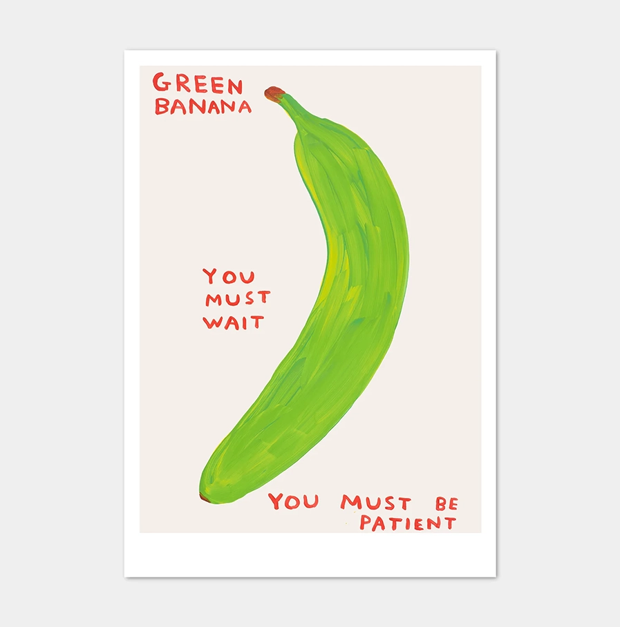 David Shrigley - kaart 'Green Banana'