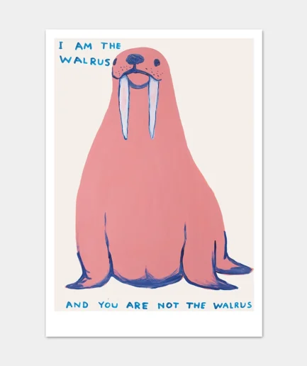 David Shrigley - kaart 'I am the Walrus'