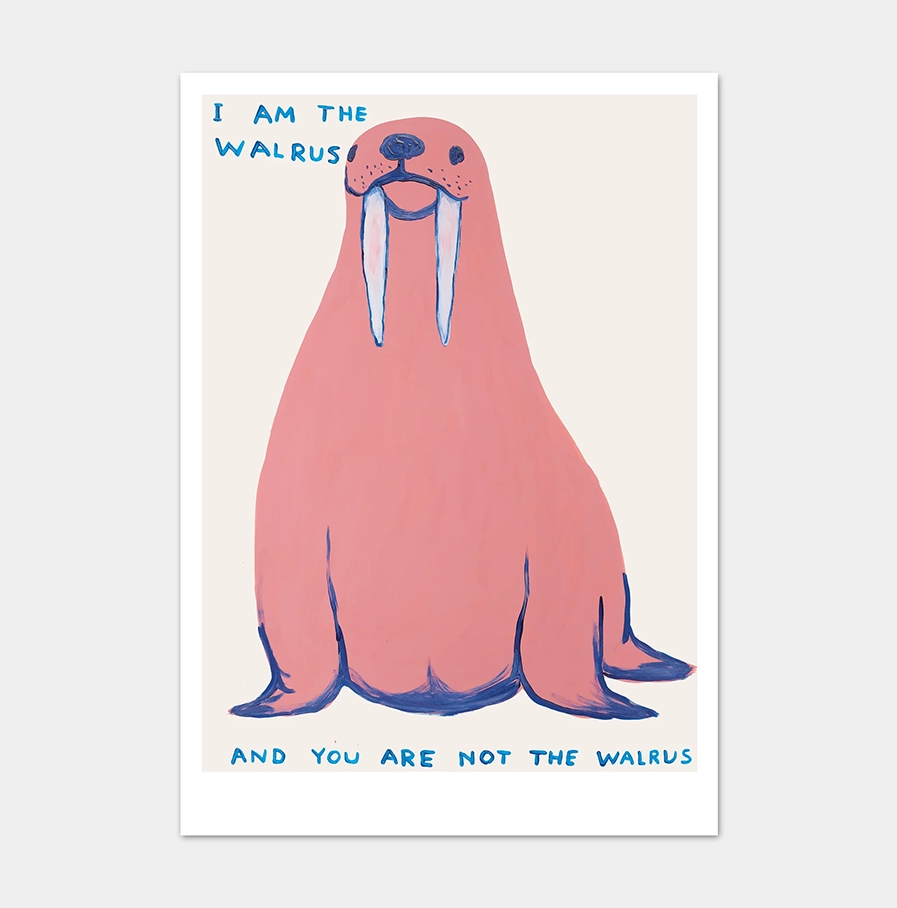 David Shrigley - kaart 'I am the Walrus'