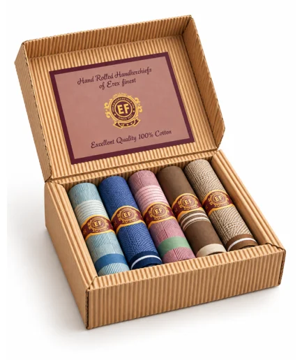 Giftbox met 5 herenzakdoeken